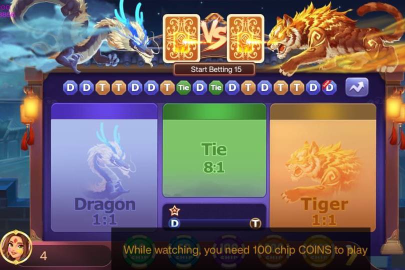 Dragon Tiger card game